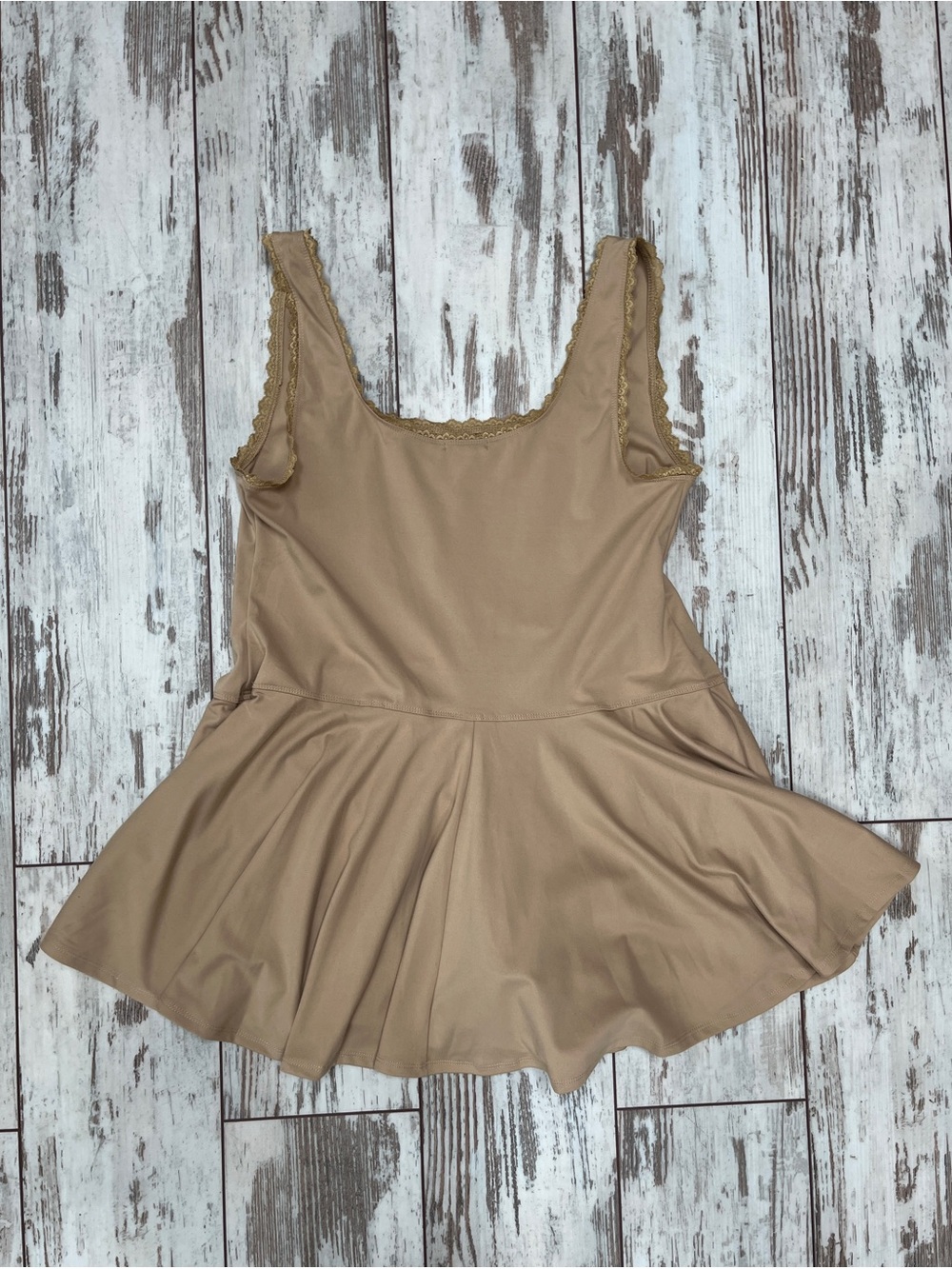NWT Wild Fable Game Day Lace Drop Waist Skort Dress - XXL Tan - Picture 9 of 14